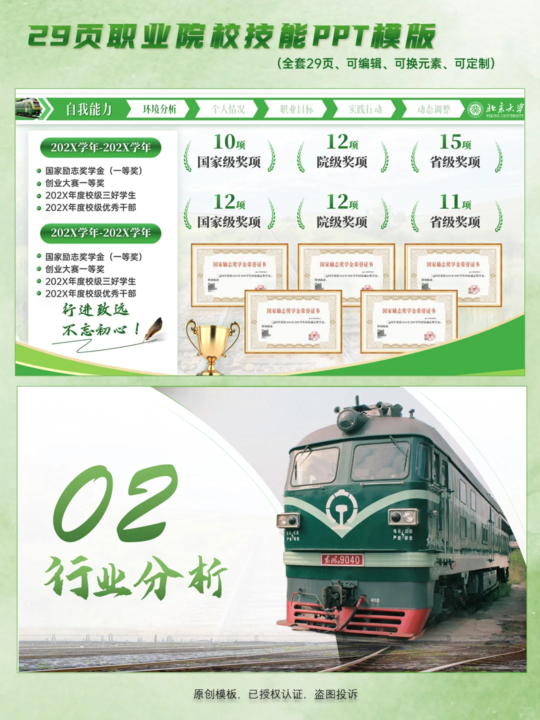 创赛获奖案例|职业规划大赛《铁路省道》PPT