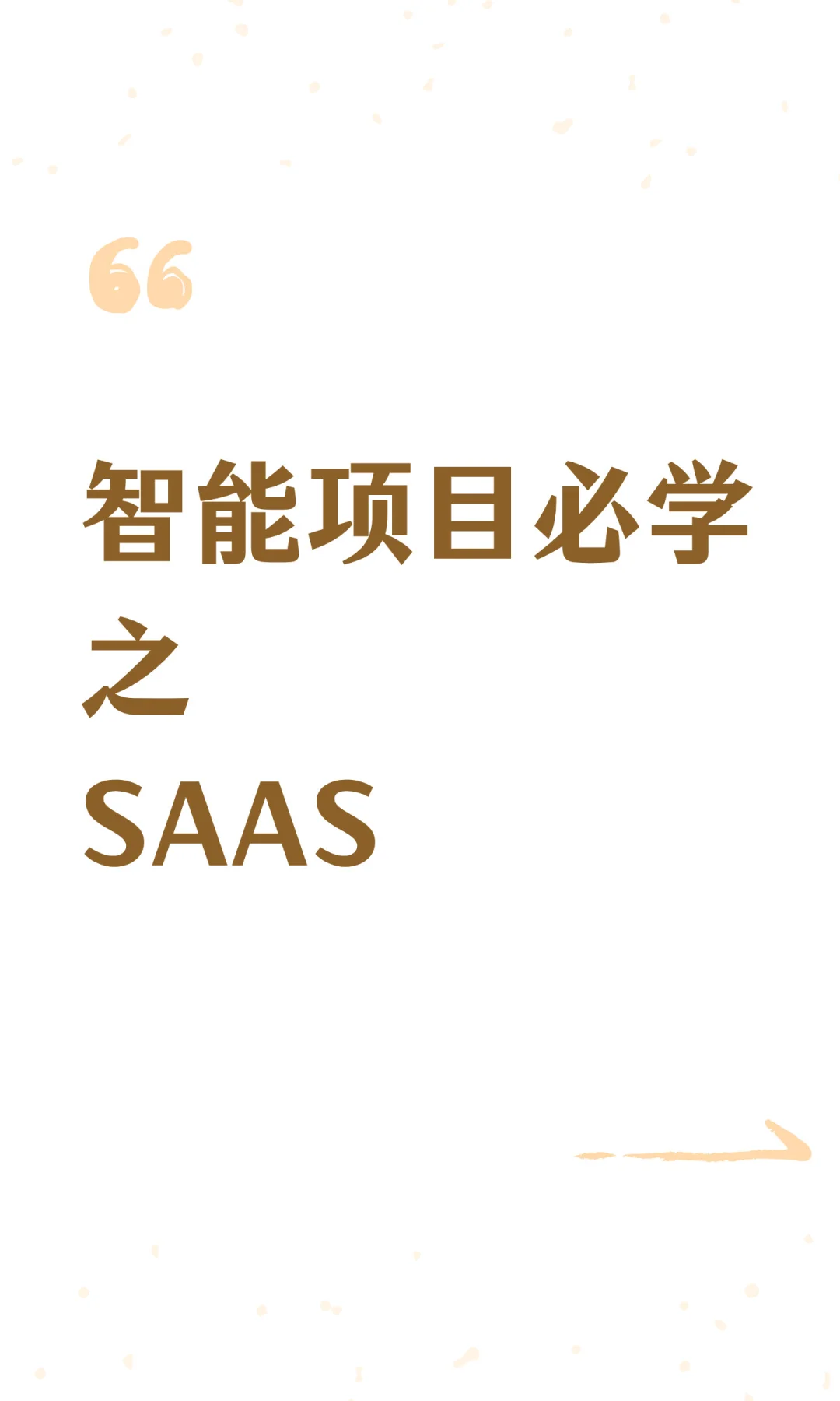智能项目必学之SAAS