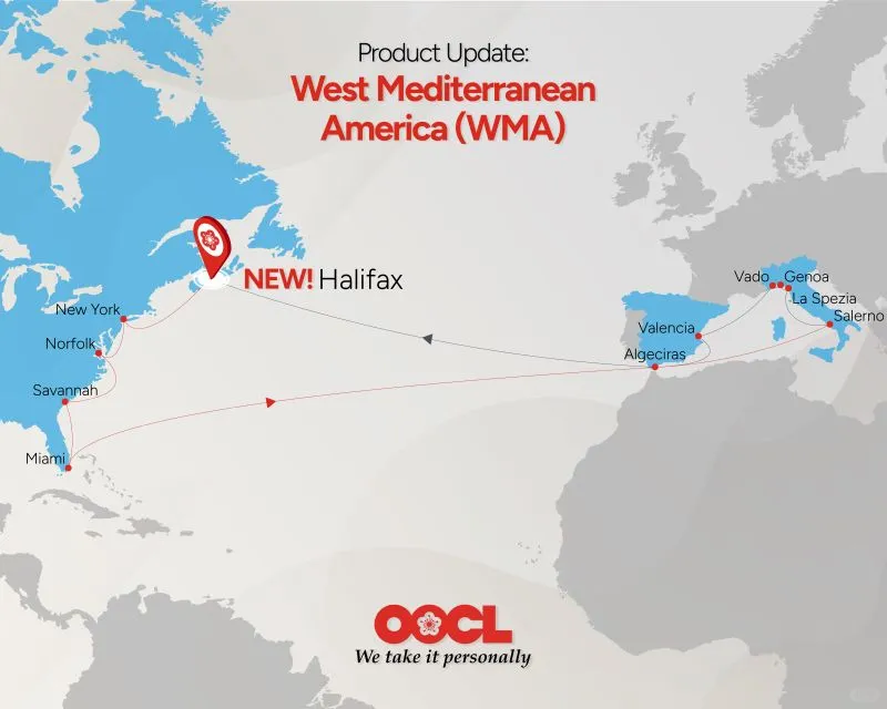 哈法成中远旗下OOCL西地中海航线新停靠港
