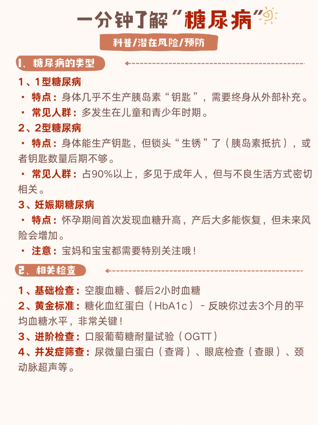 一分钟带你了解糖尿病