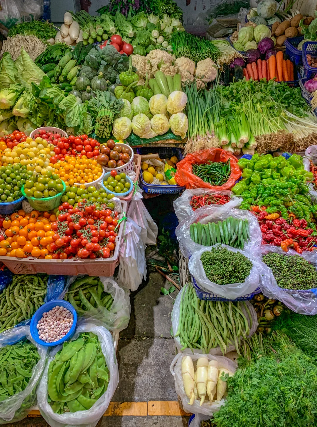 昆明菜市场真的是秋天的色彩美学