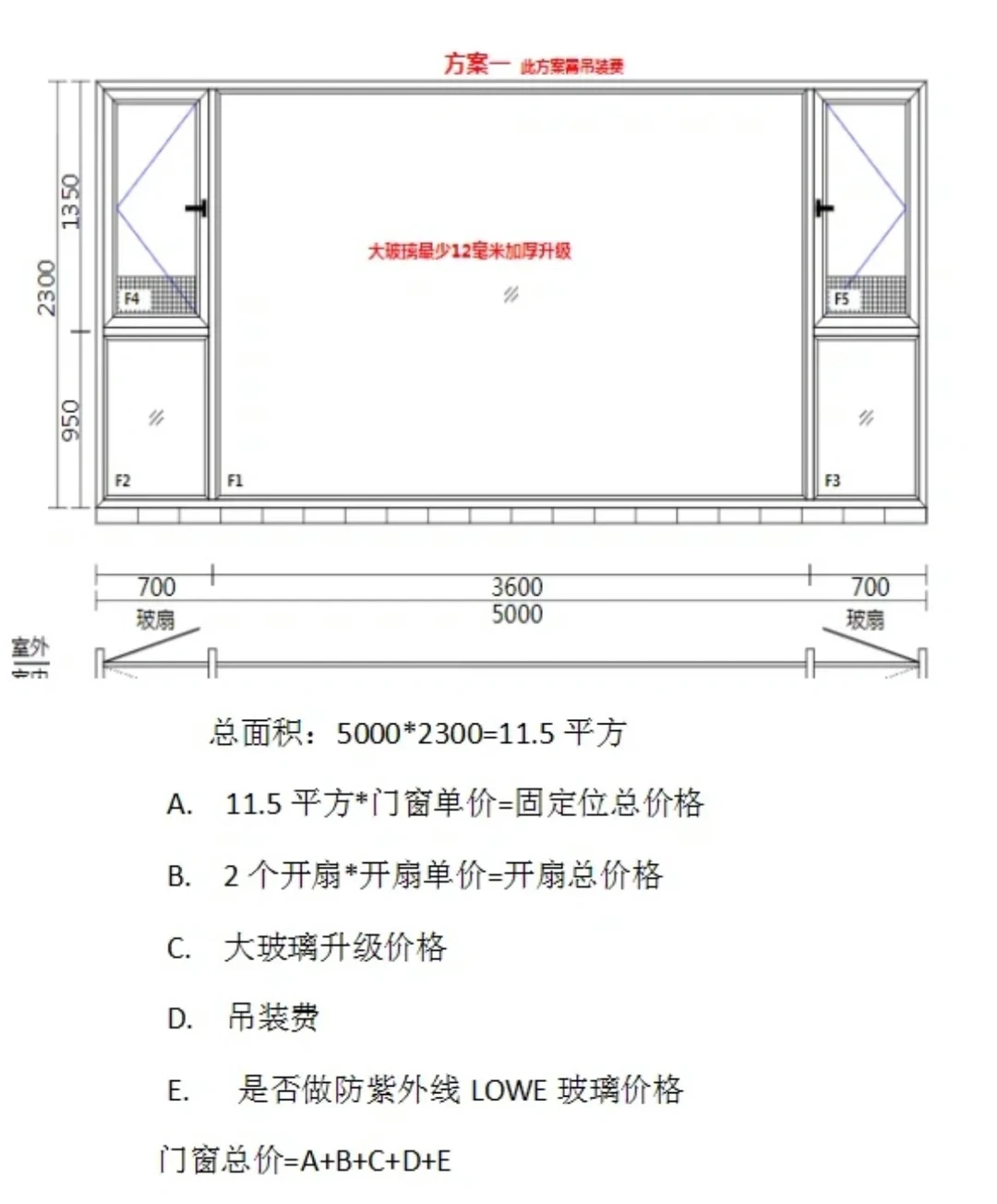 门窗价格计算方法