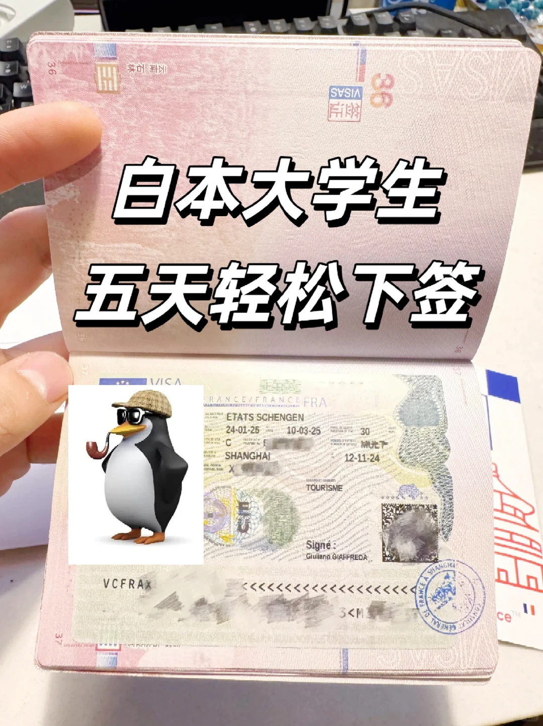 救命！白本大学生五天丝滑拿下法签！！