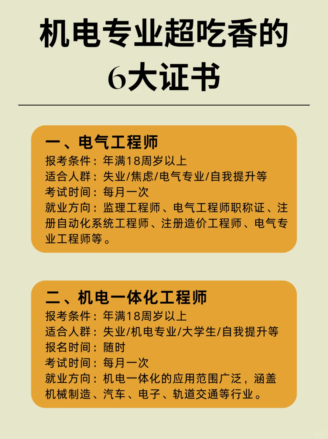 机电专业炒吃香的六大证书，搞钱必看?