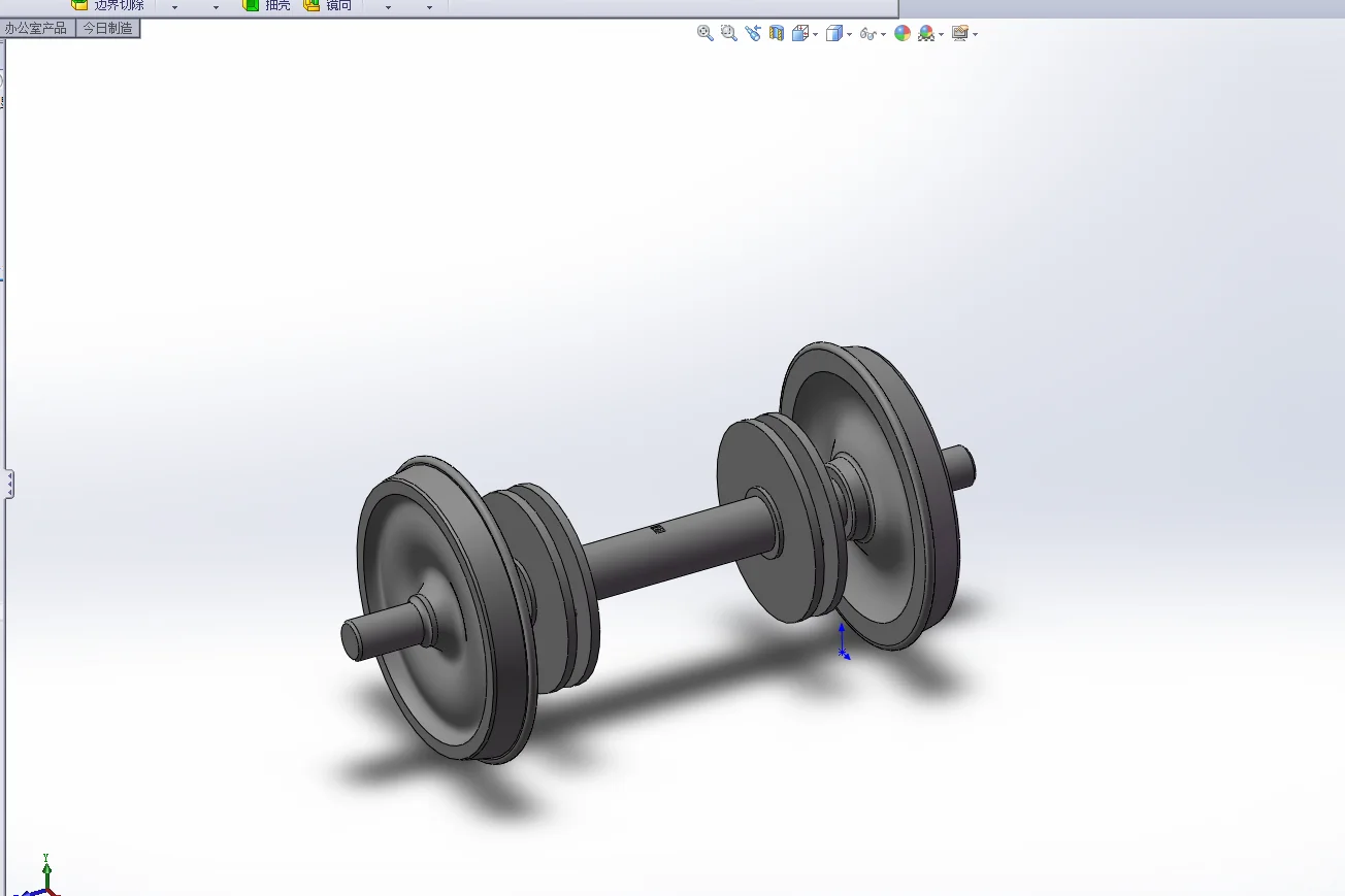 铁路客车209P型转向架 3D图纸三维模型