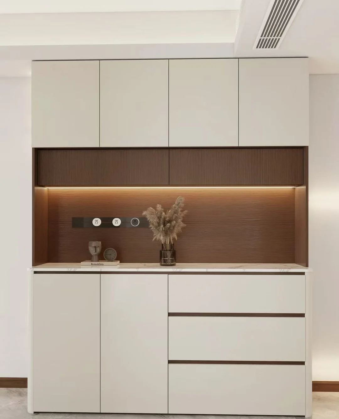 常熟全屋定制，餐边柜这样做，太好看了