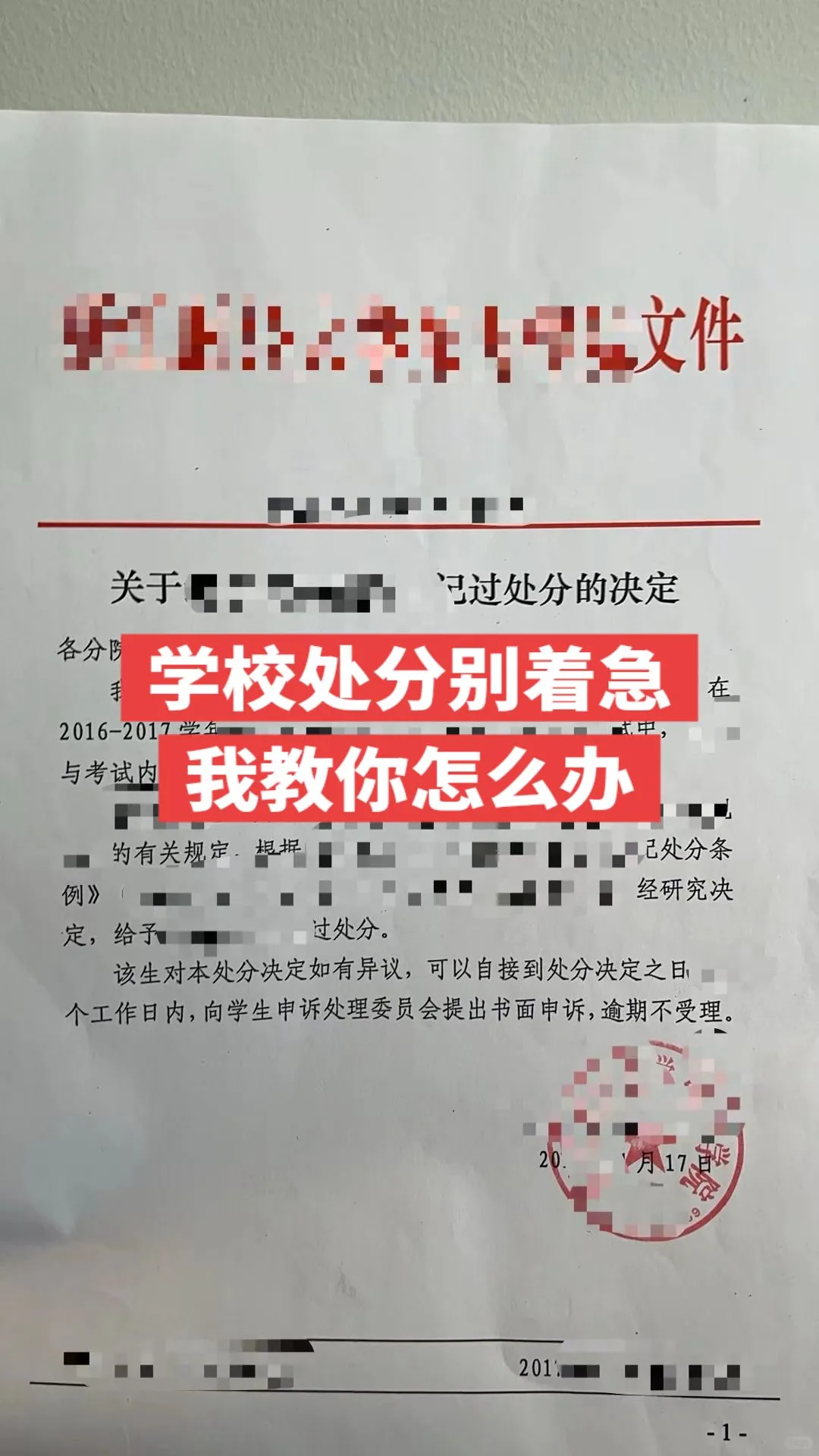 学校处分怎么办？