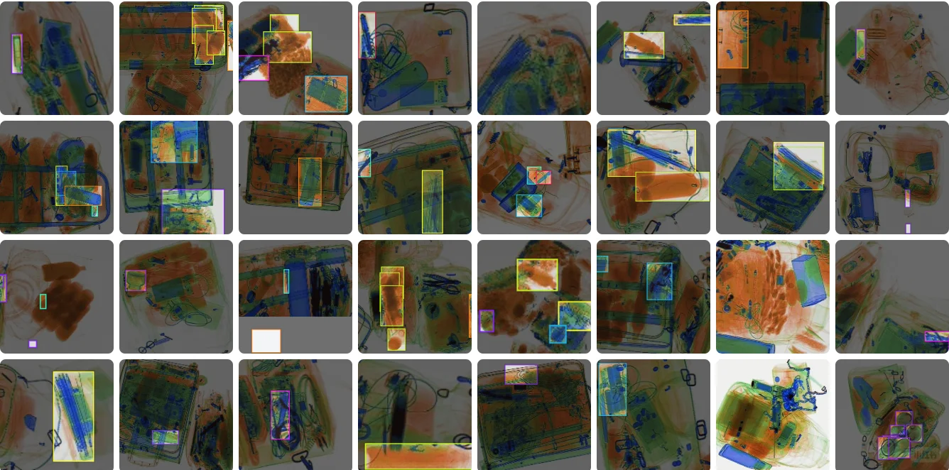 智慧安防识别数据集 地铁安检XRAY图像识别