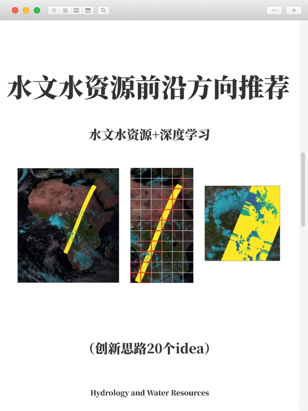 水文水资源＋深度学习是被严重低估的方向！