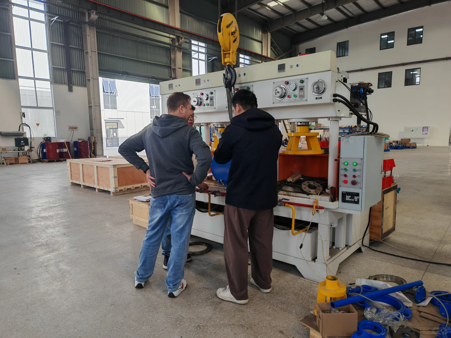 土耳其客户现场见证气动调节阀品质