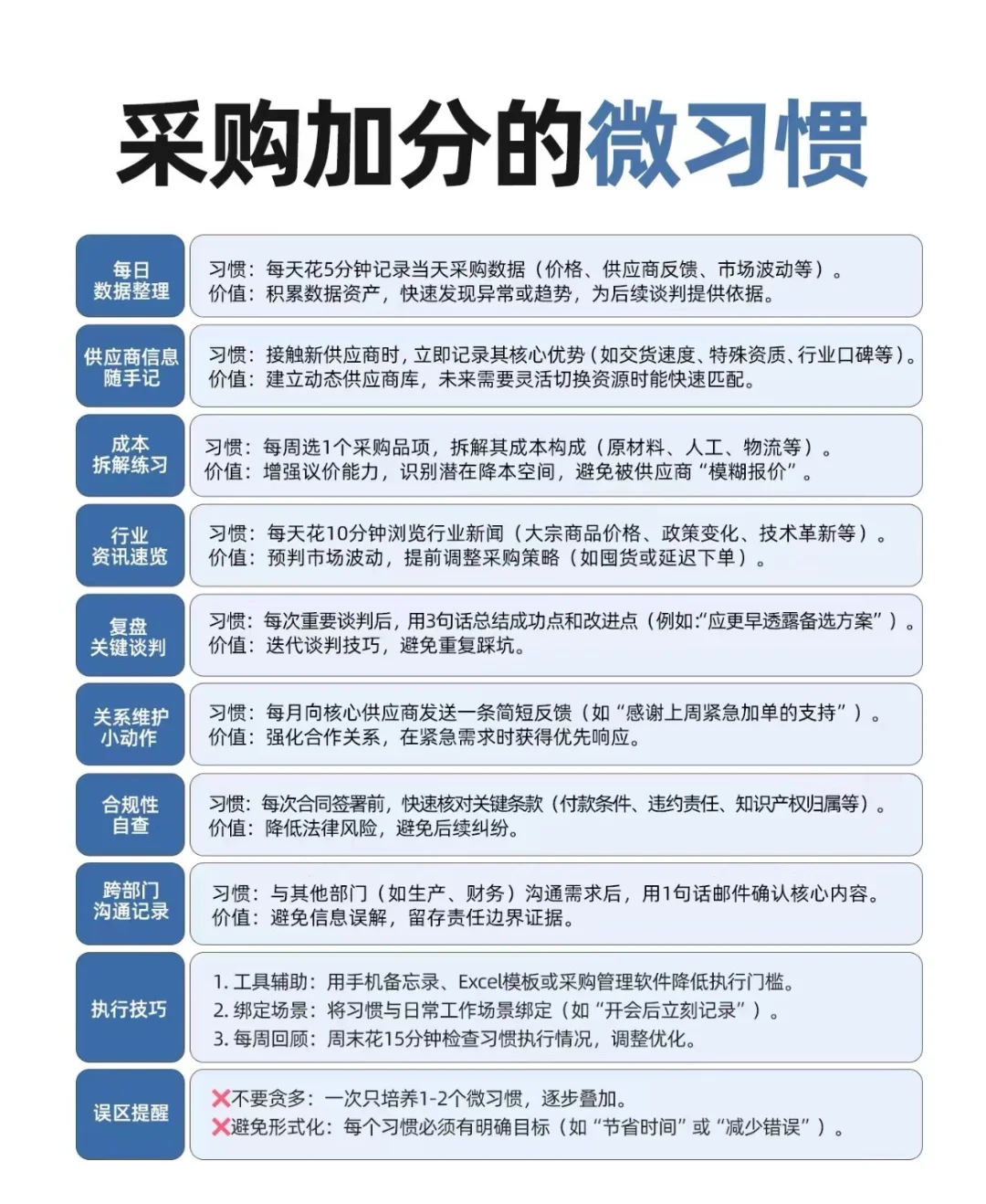 做采购有这些微习惯老板都喜欢 真的巨加分