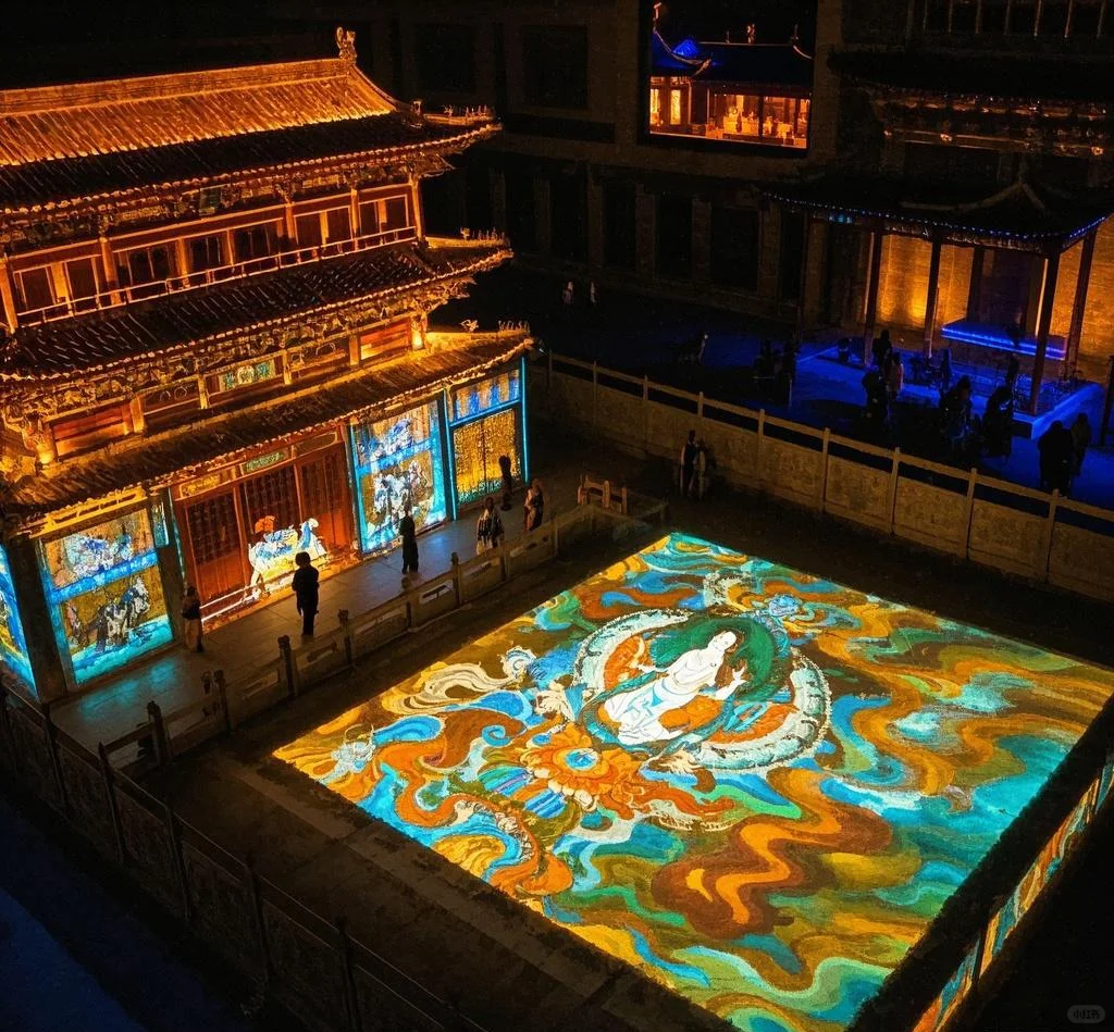 敦煌壁画3D光雕复原欣赏