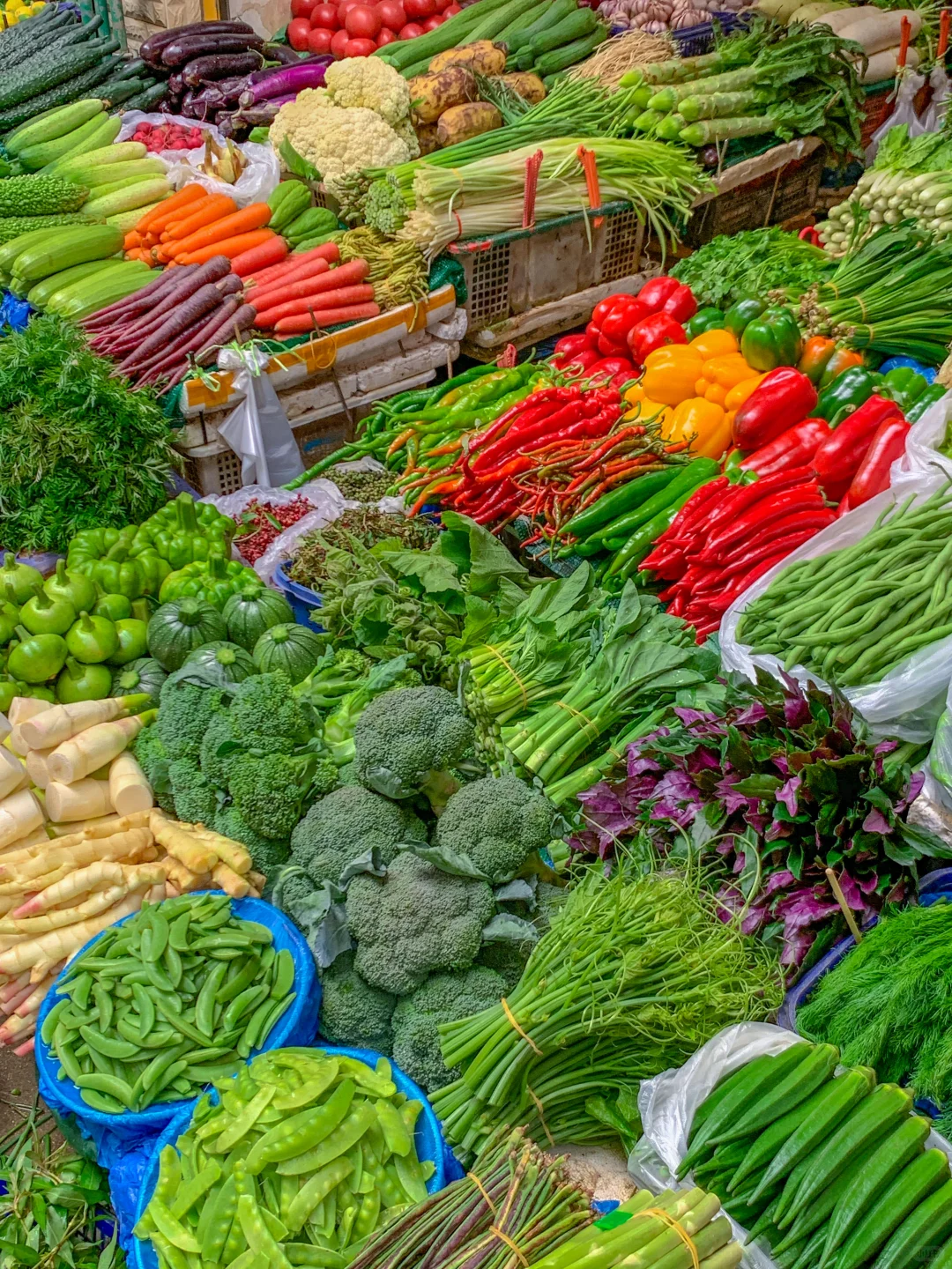 昆明菜市场真的是秋天的色彩美学