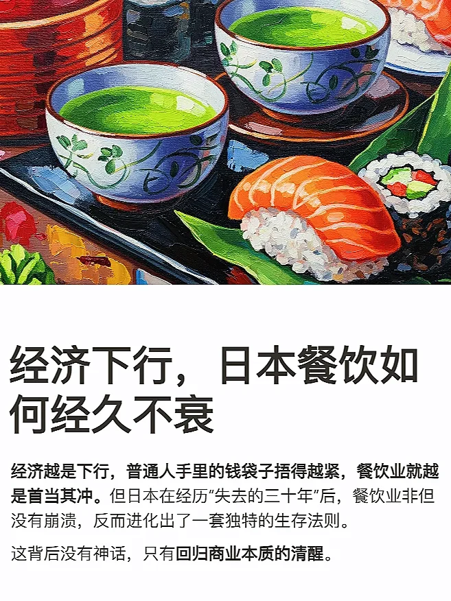 经济下行，日本餐饮如何做到持续发展