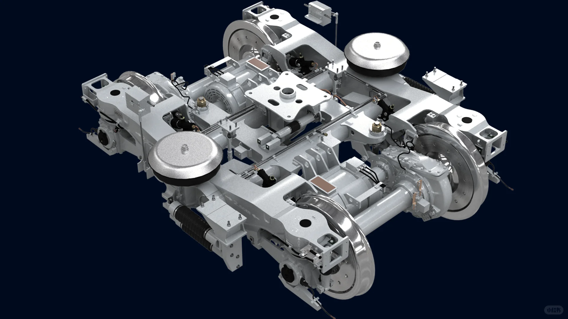 南车CR400AF复兴号转向架三维模型