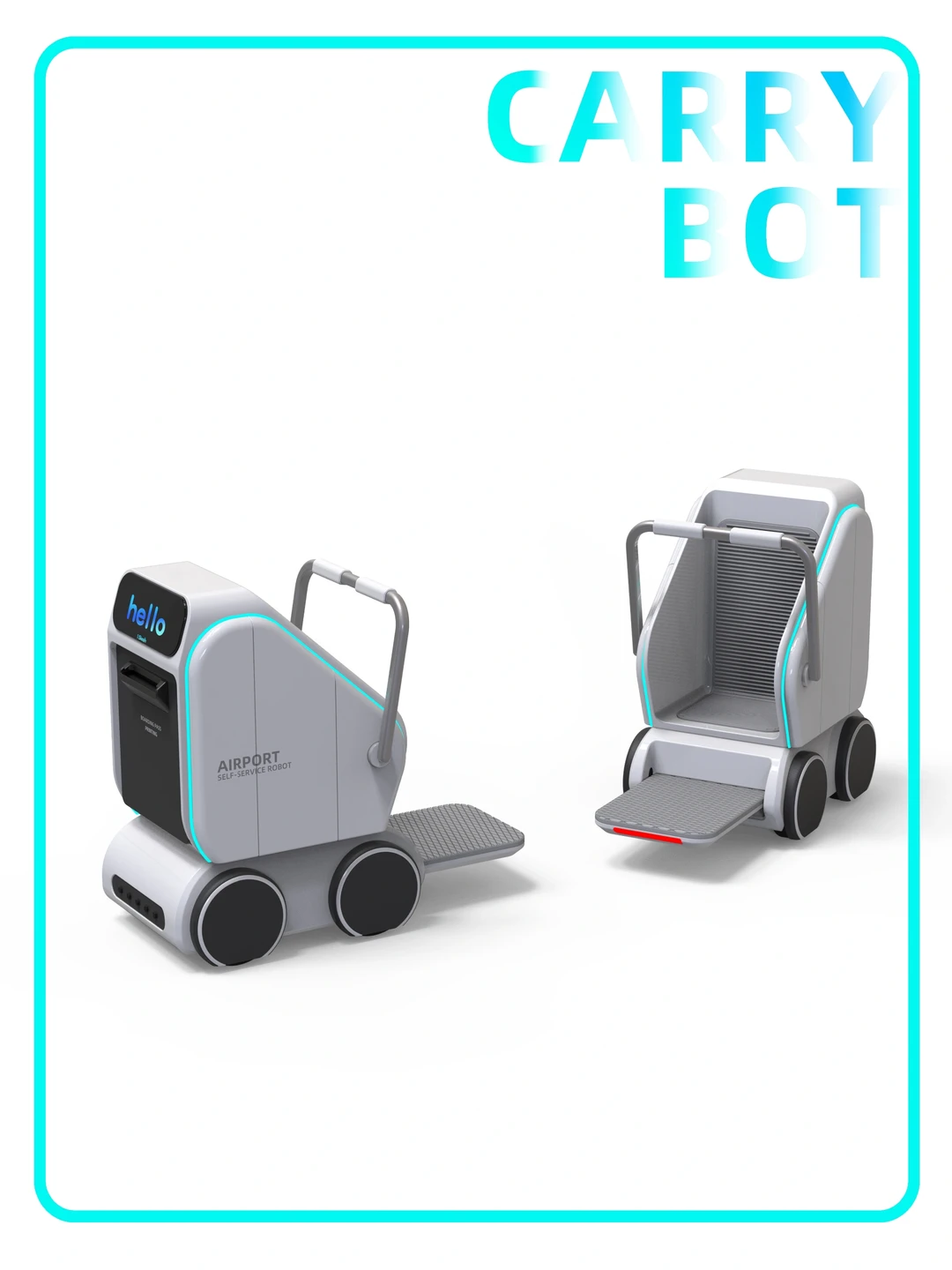 原创设计案例/机场一体智能行李搬运车设计