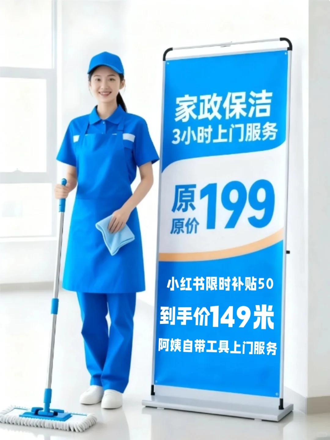 上门保洁3小时，为自由买单?不磨洋工