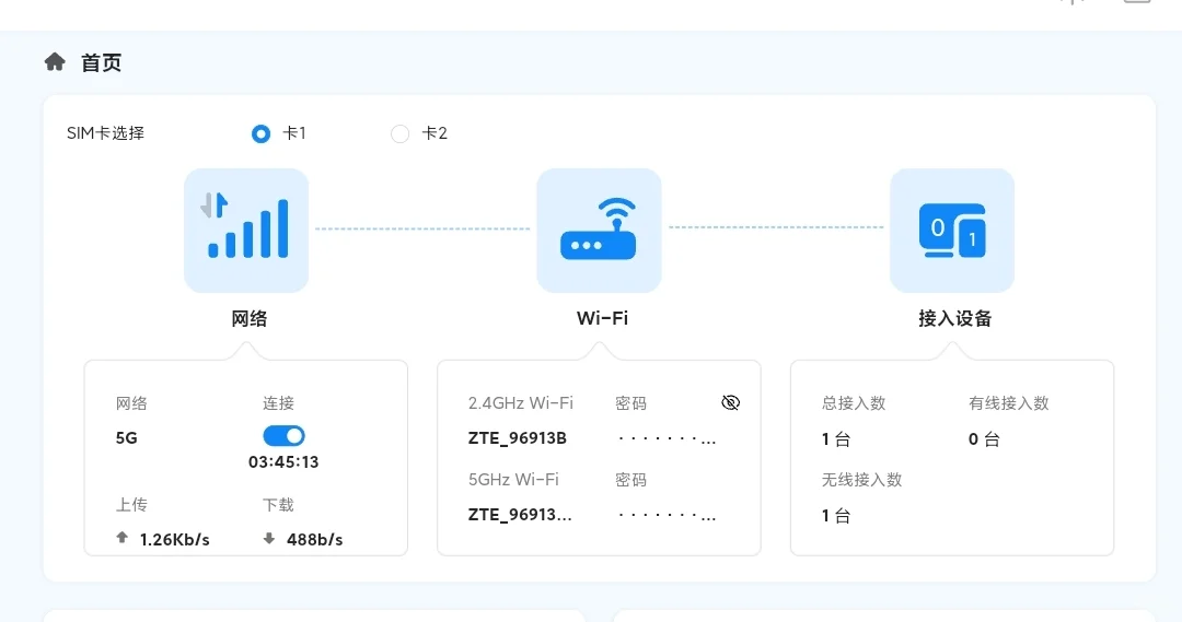 中兴G5TS 双载波聚合 2CC