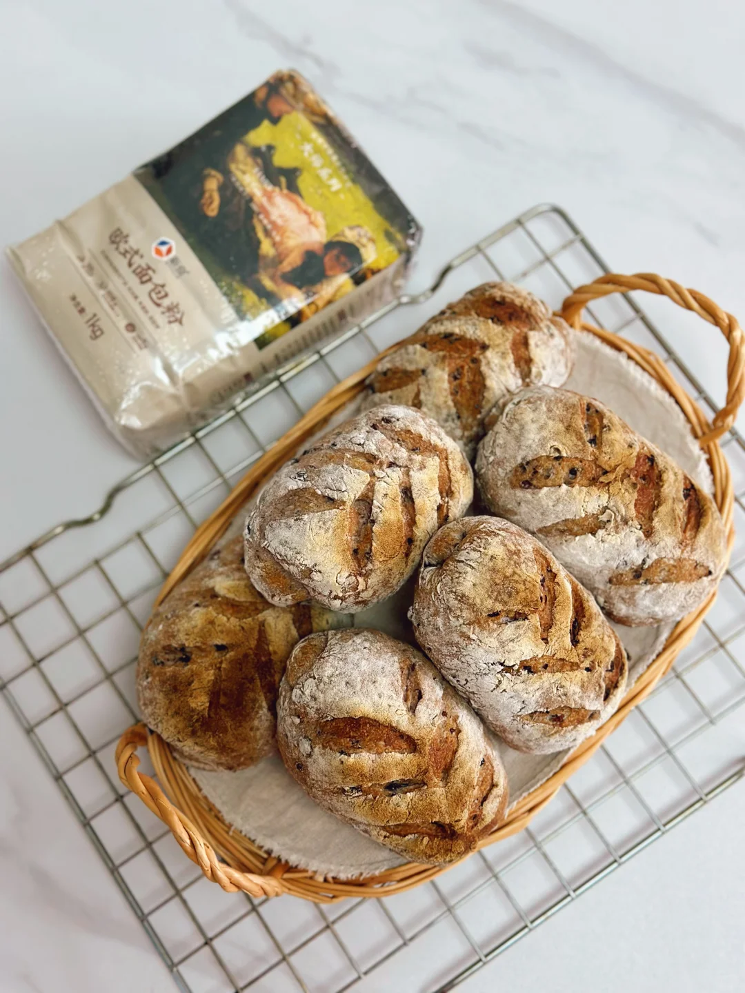 零糖油‼️低卡又养生的杂粮欧包❗️直接法制作