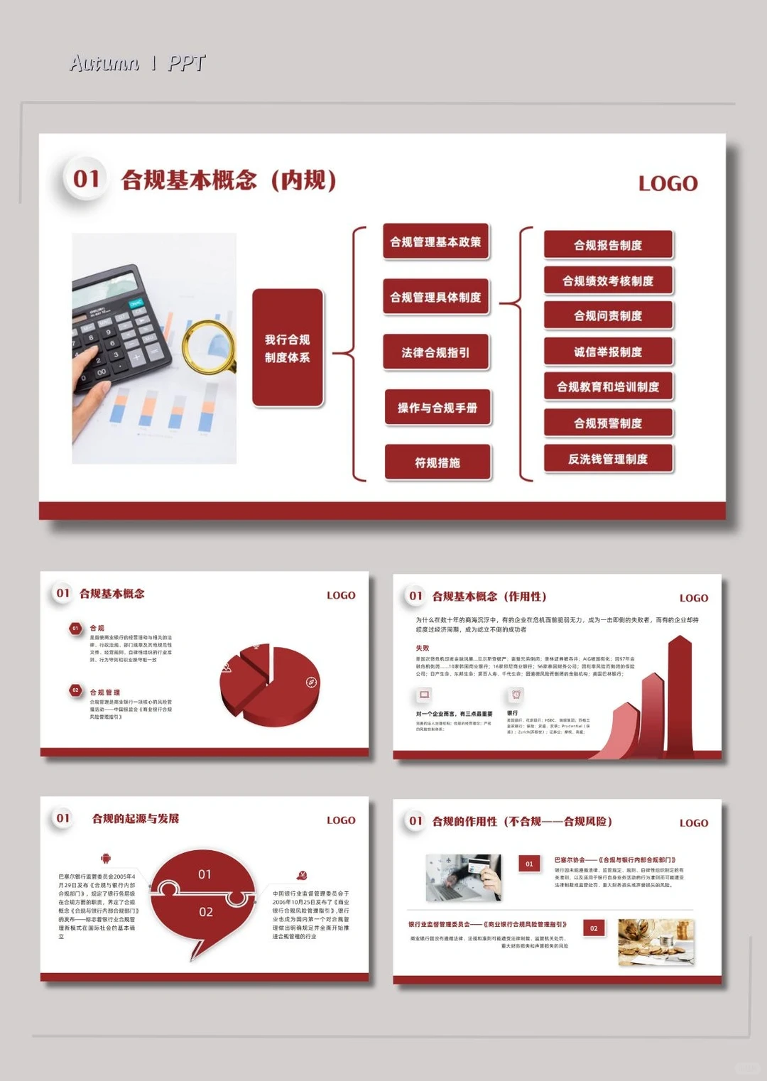 内容完整|银行合规内控管理培训PPT模板?