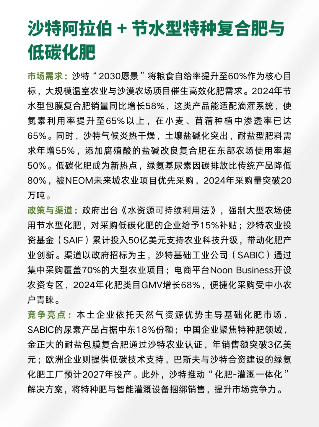 下一个外贸风口∶中东+化肥