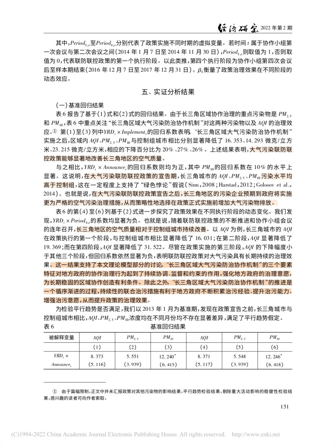 大气污染协同治理的理论机制与经验证据