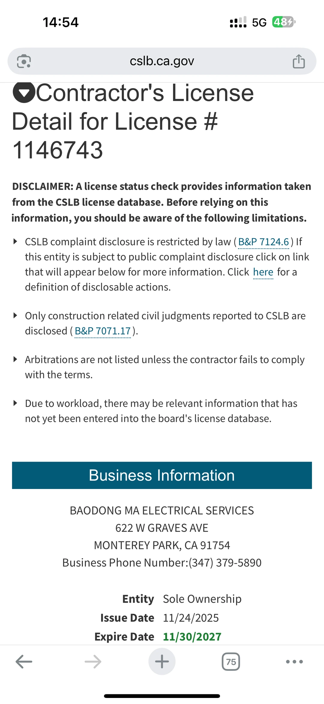 我终于拿到加州C10执照了
