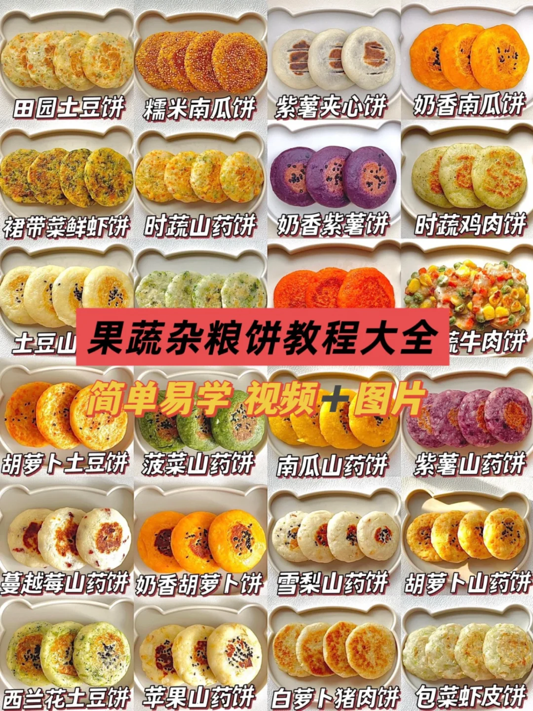 吐血整理～网红果蔬饼配方教程～码住