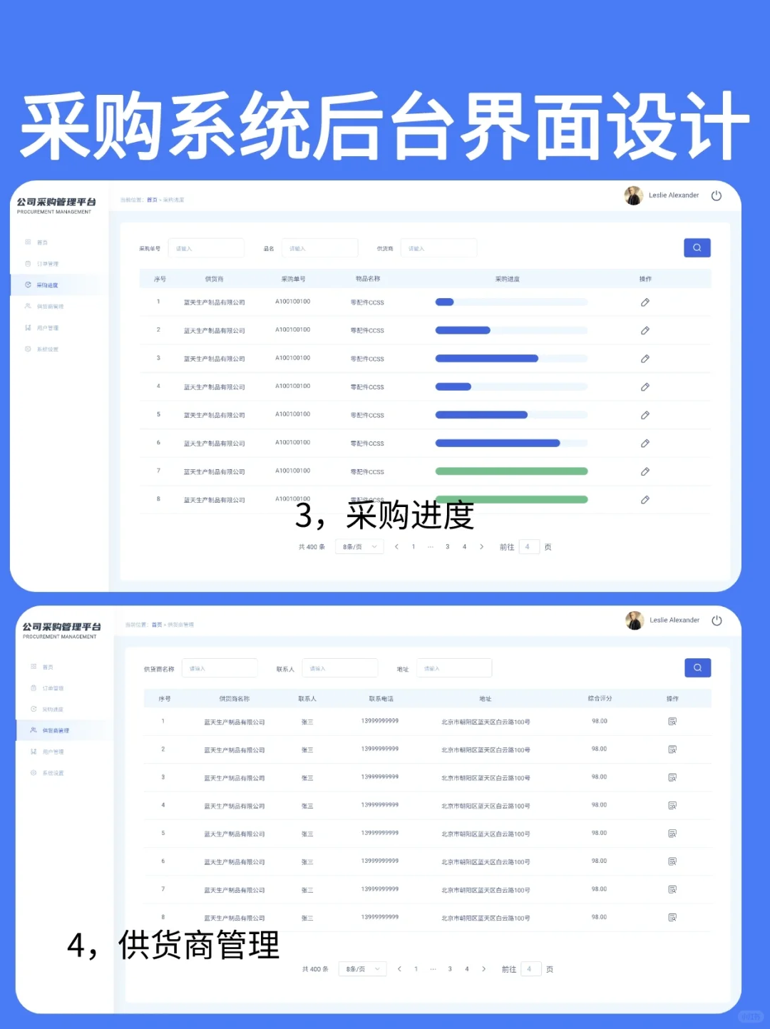 B端设计｜采购系统后台界面设计分享
