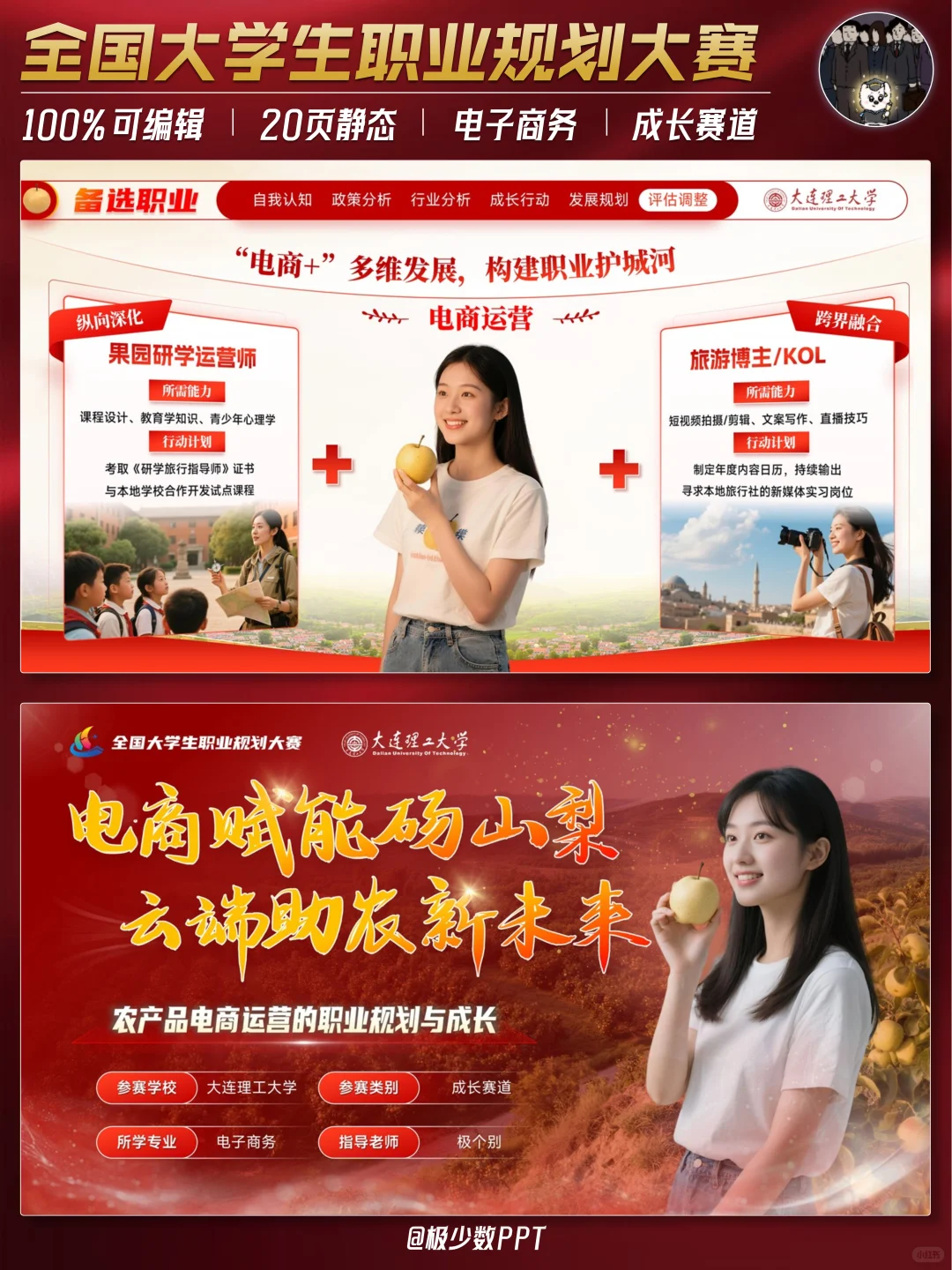 职规成长赛道丨农产品电商PPT来咯~