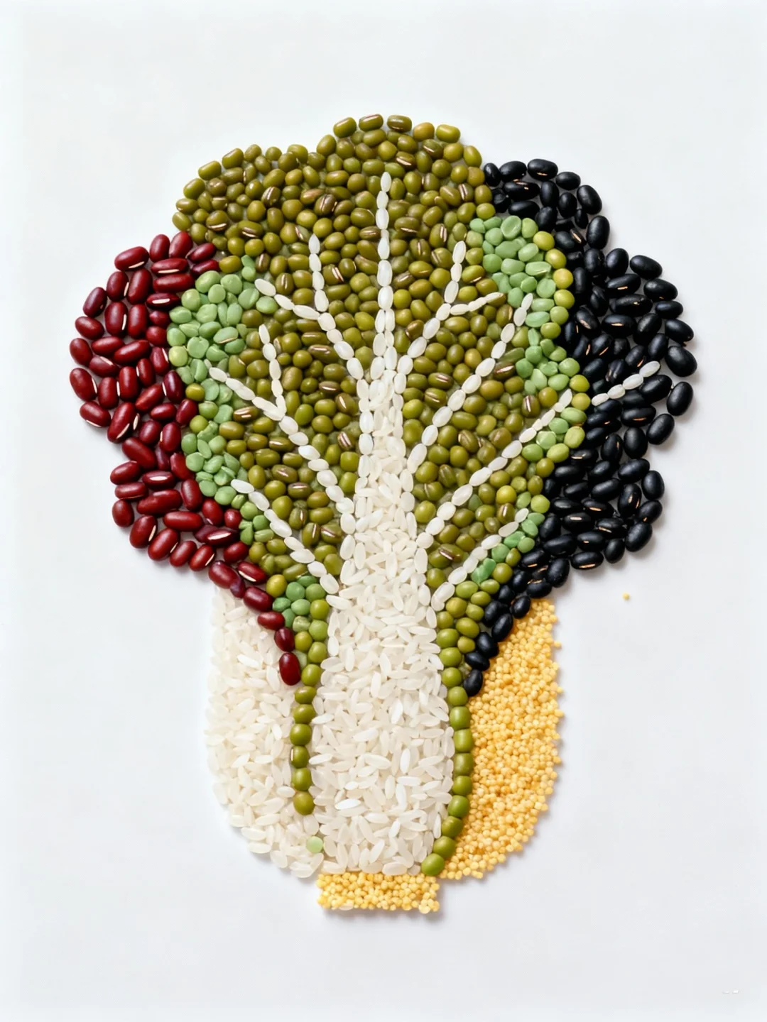 创意五谷贴画——白菜