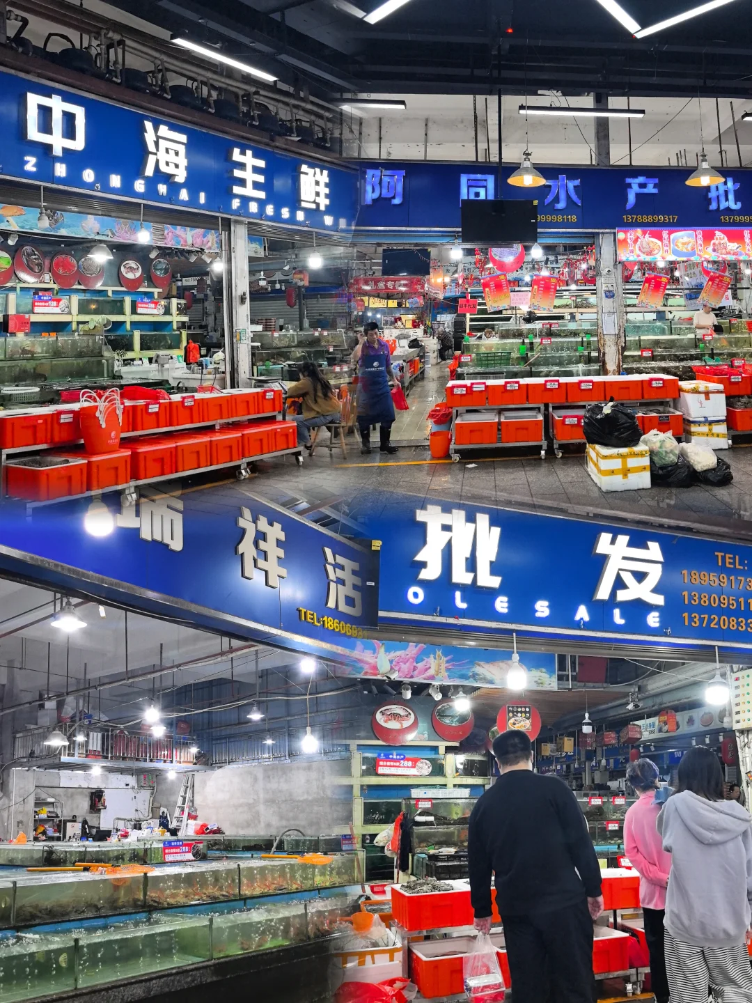 海鲜批发市场里竟藏了个近万平的美食城！