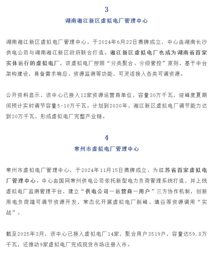 全国11家虚拟电厂管理中心梳理+全国之最！
