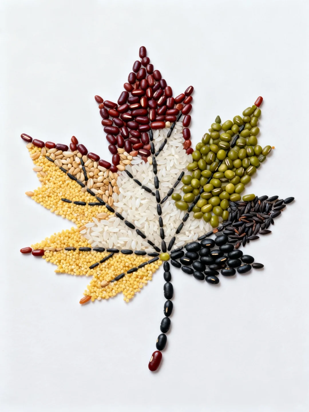 创意五谷贴画——秋天的落叶?