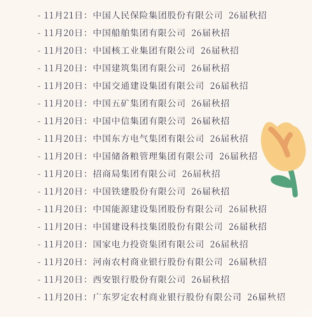 11.22新开的，央国企校招根本投不完!