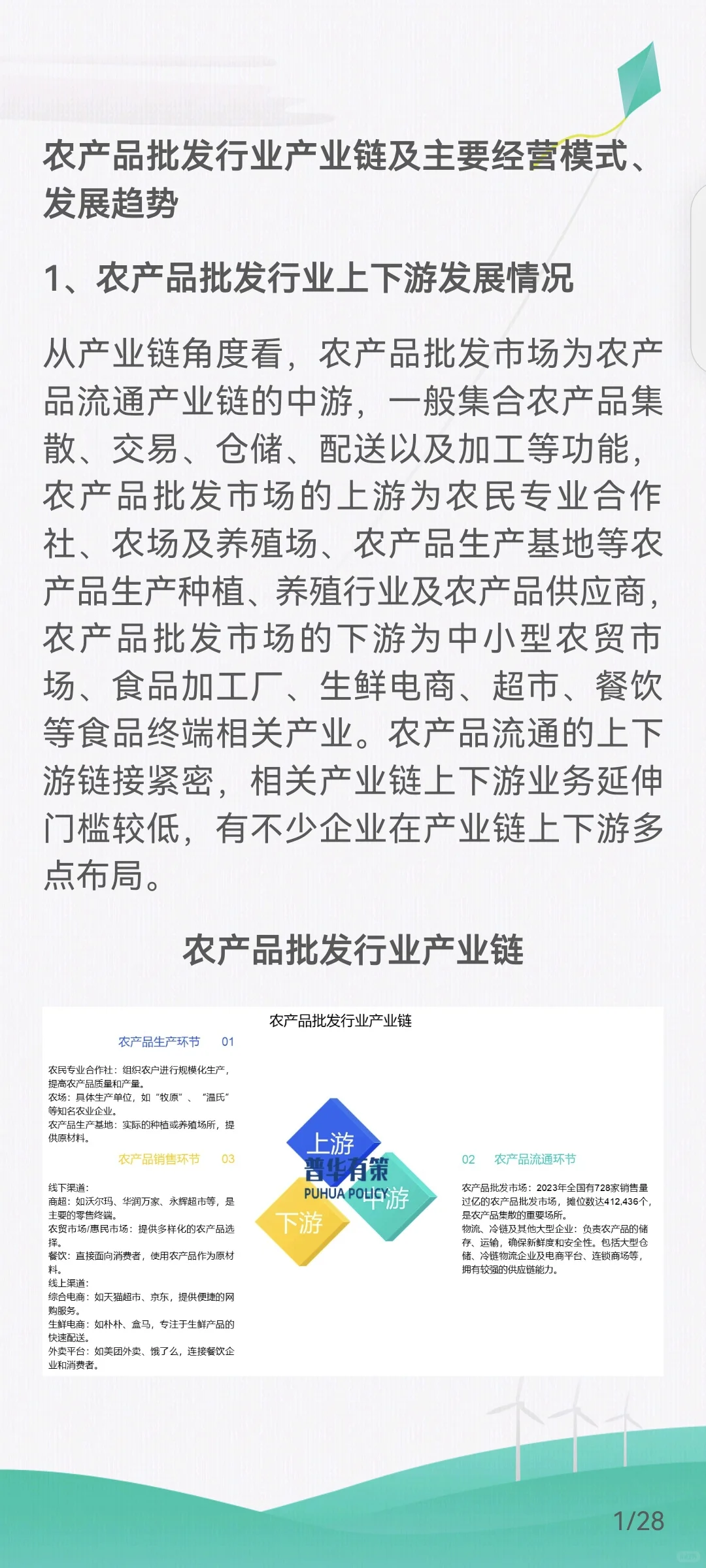 农产品批发行业产业链及经营模式、发展趋势