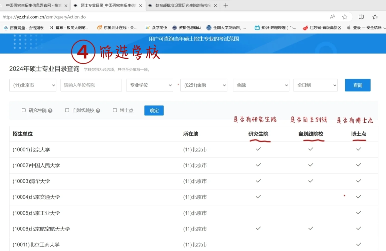 备考第一步，使用研招网确定目标院校与专业