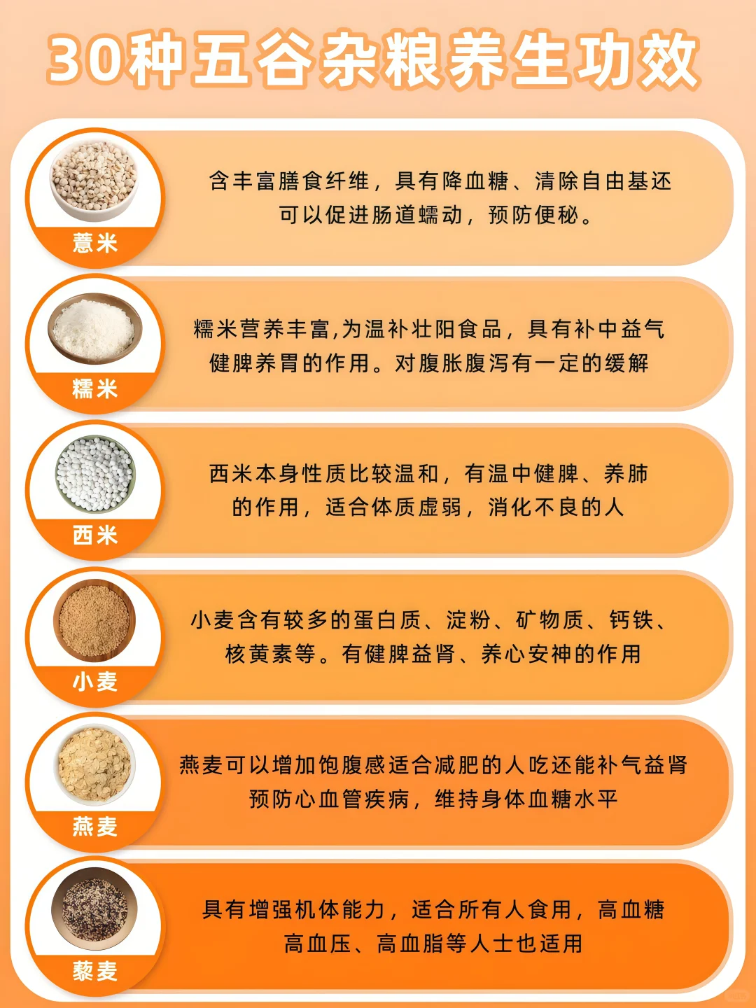 ? 这30种五谷杂粮你吃对了吗？