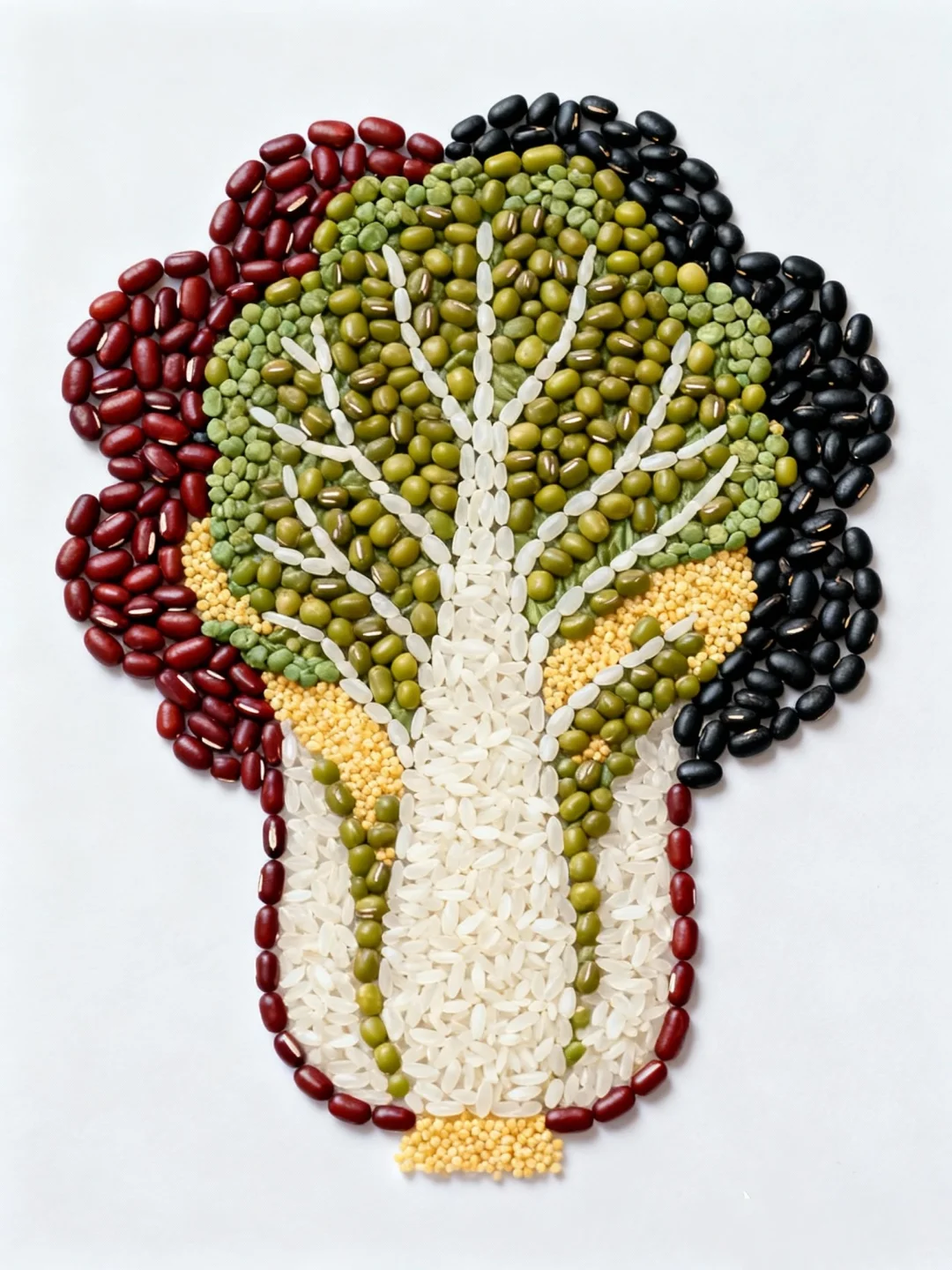 创意五谷贴画——白菜