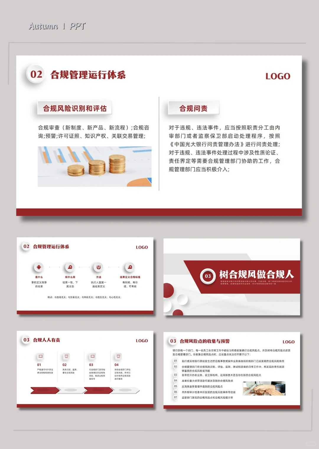 内容完整|银行合规内控管理培训PPT模板?