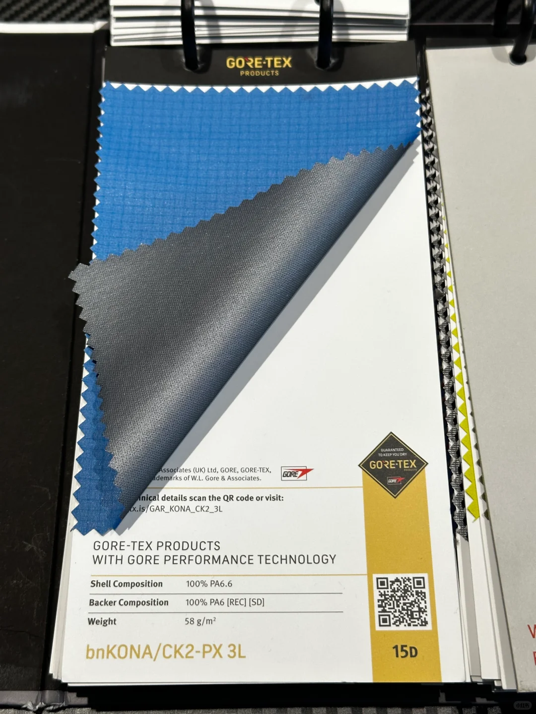 GORE TEX EPE膜直观展示