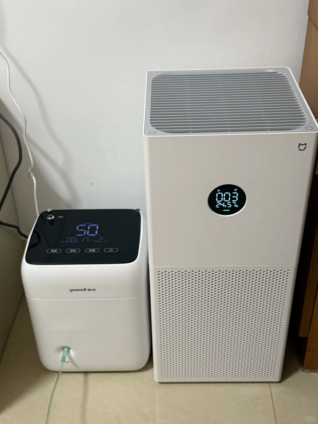 孕晚期 | 安排了一台小型制氧机