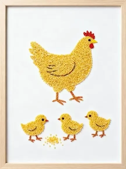 挑战五谷杂粮拼贴画第706天|小动物