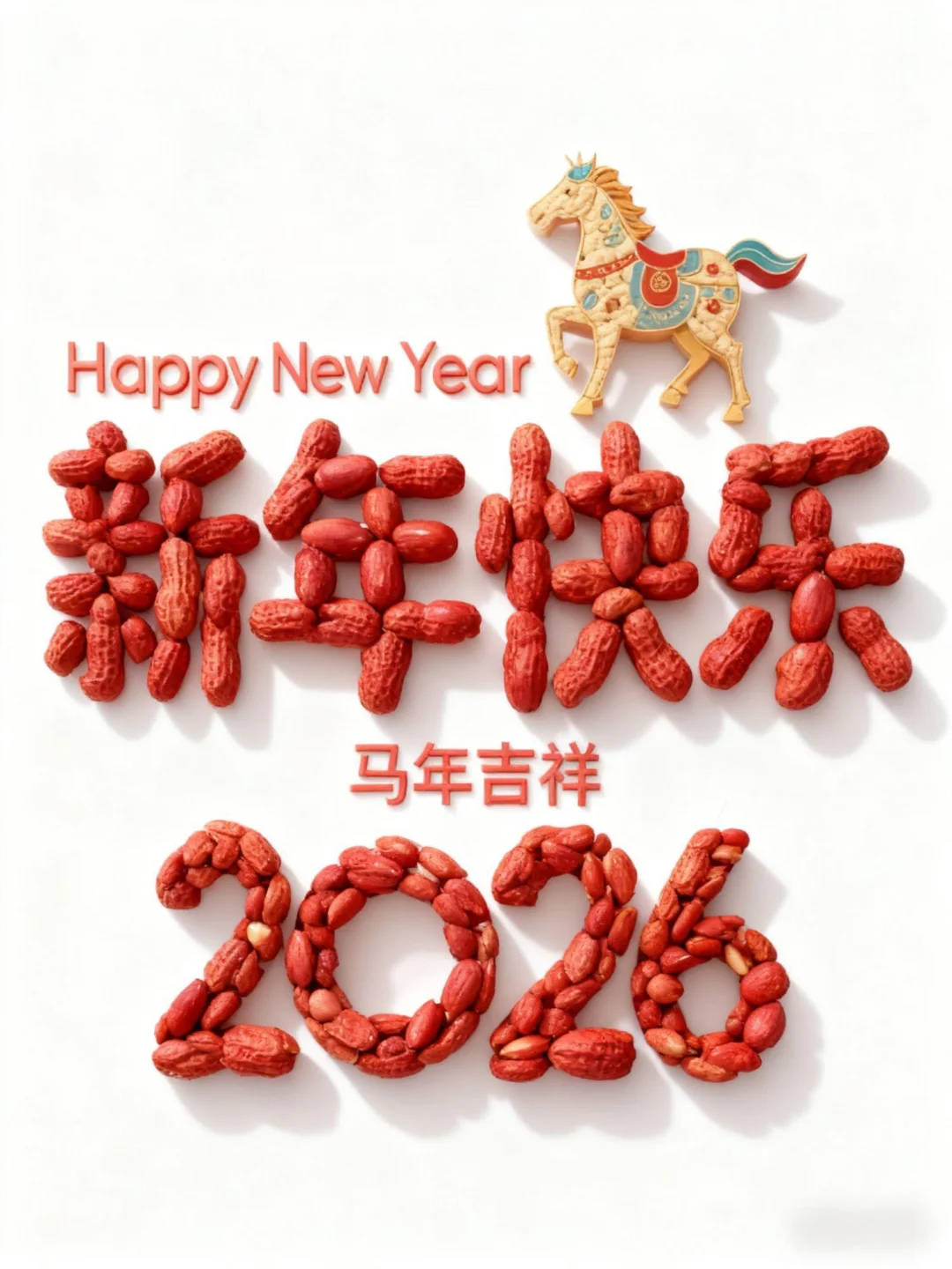 挑战五谷杂粮拼贴画第784天|2026新年快乐