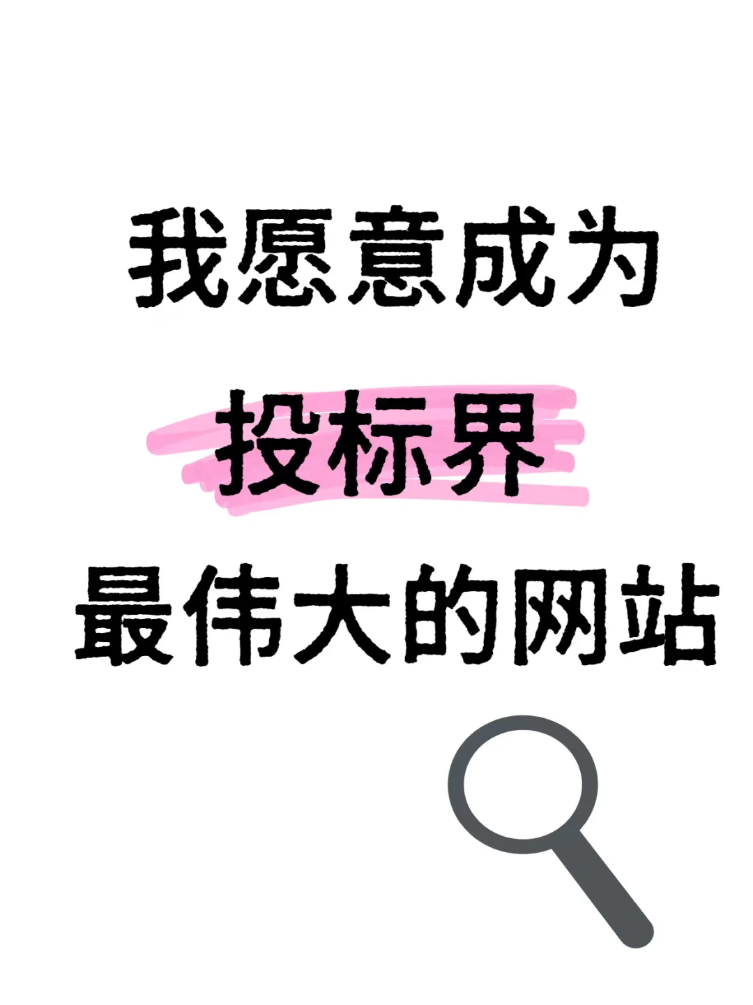 我愿意成为投标界最伟大的网站‼️