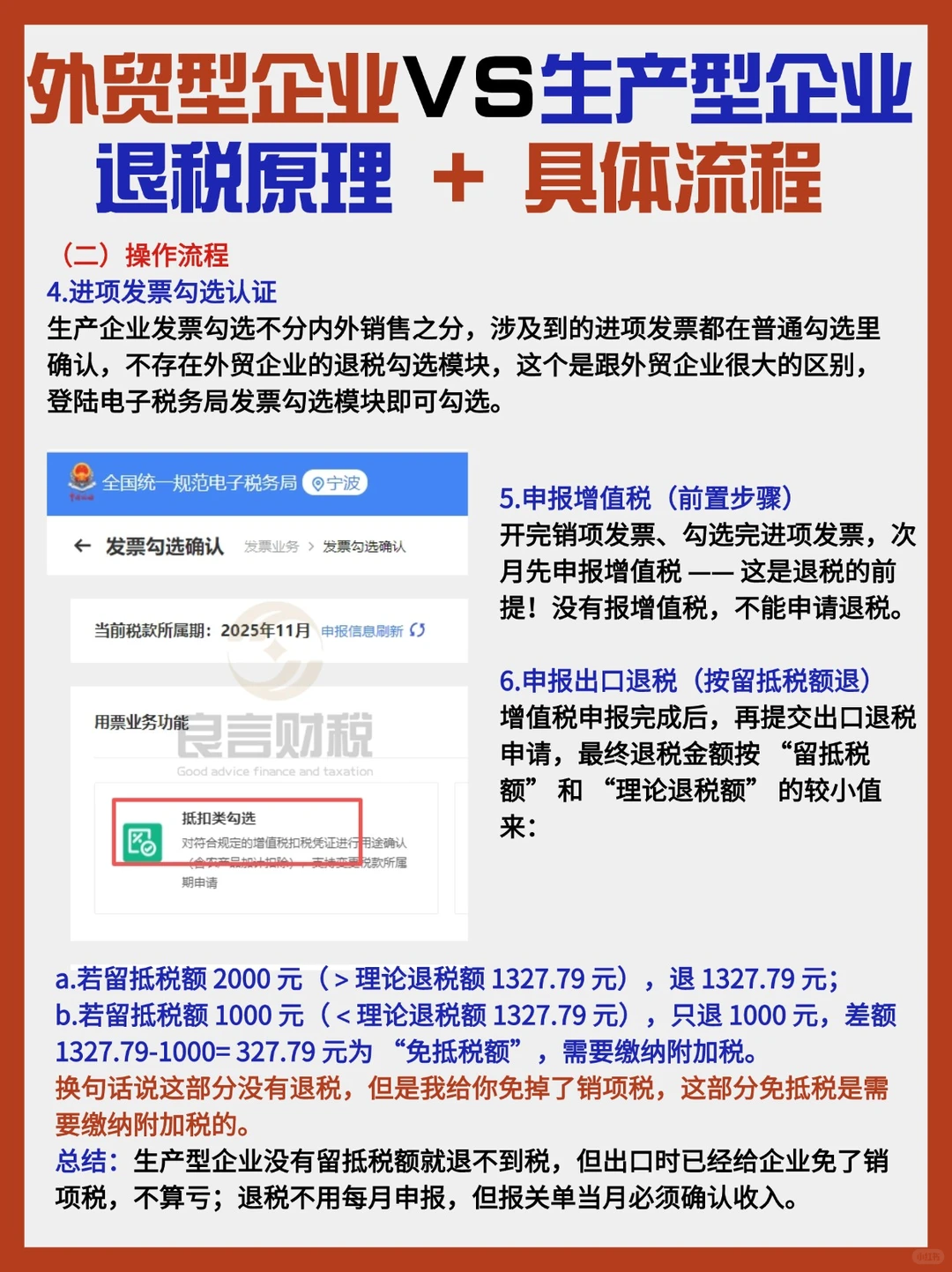 外贸型企业vs生产型企业退税原理及流程！