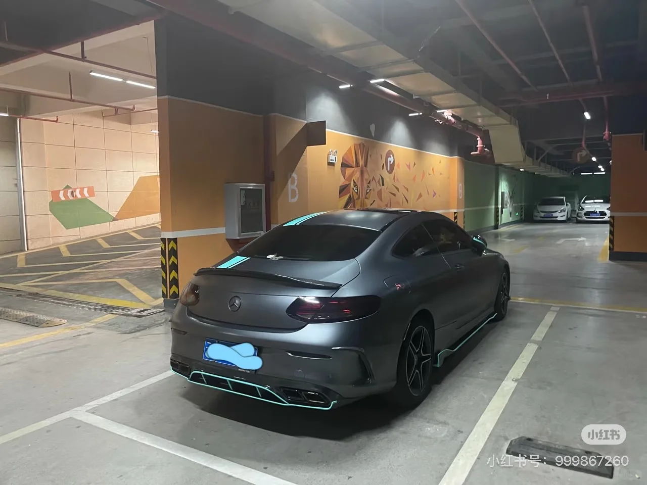 个人19款c260coupe 原厂哑光石墨灰