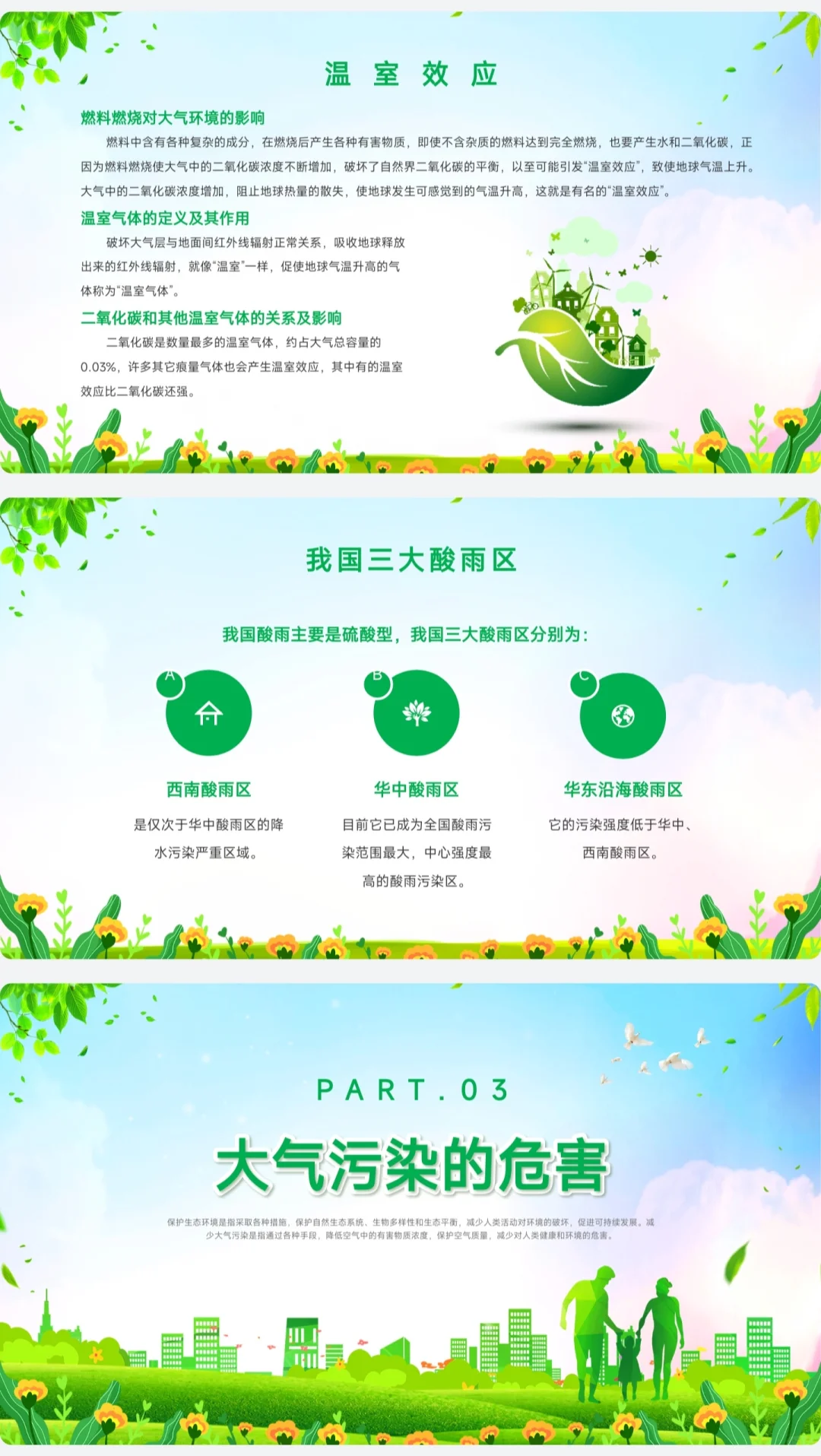 保护环境，减少大气污染主题ppt课件