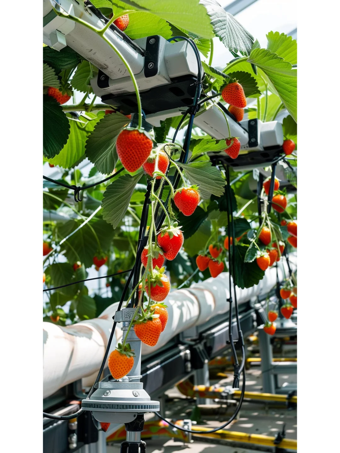 揭秘智能温室内的草莓自动采摘机