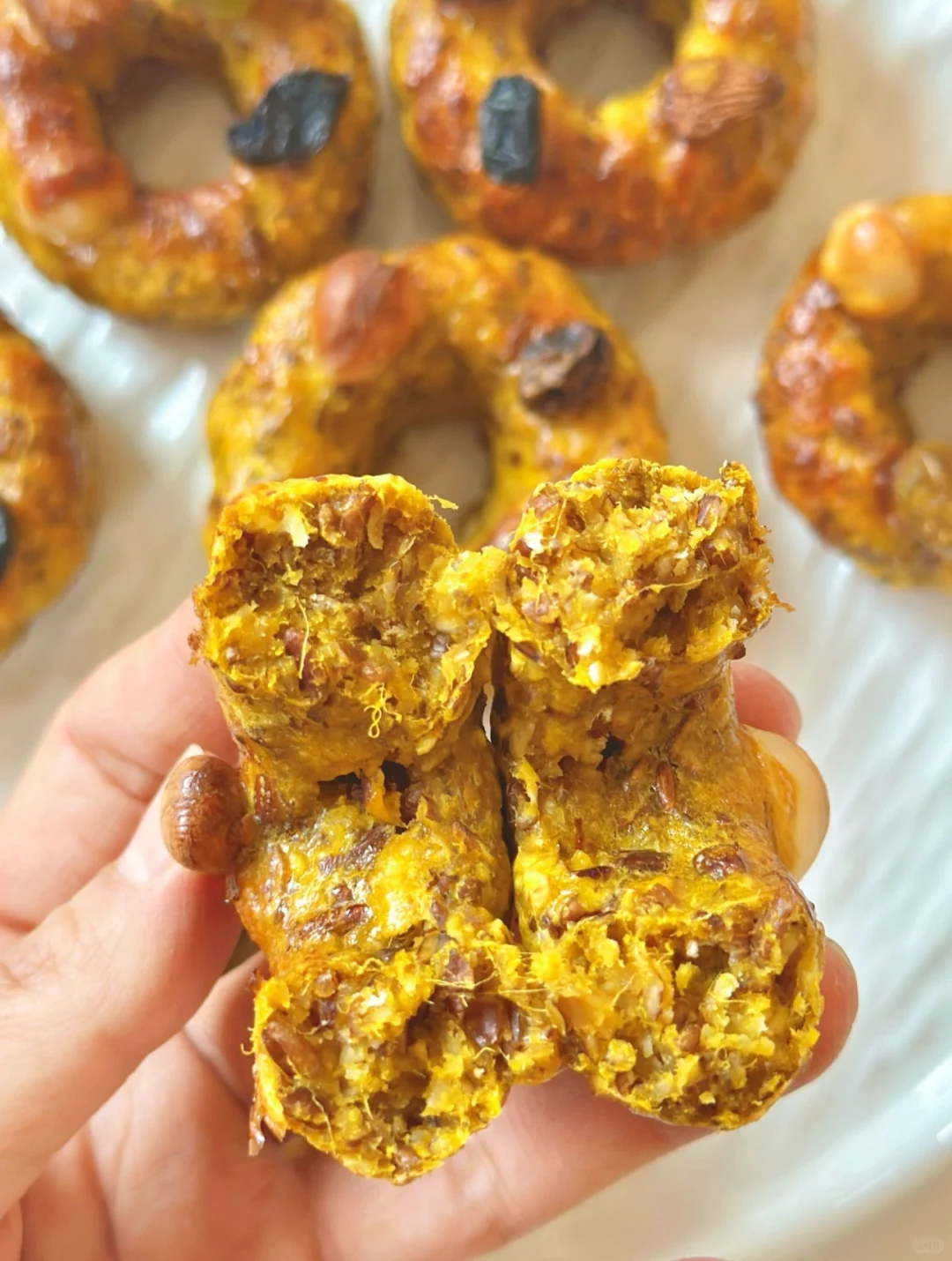 低卡低脂，坚果南瓜麦片圈，好吃又健康